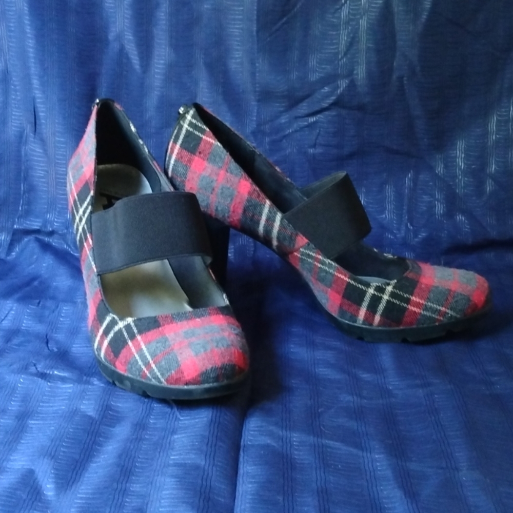 Anne Klein Sport Plaid Heels